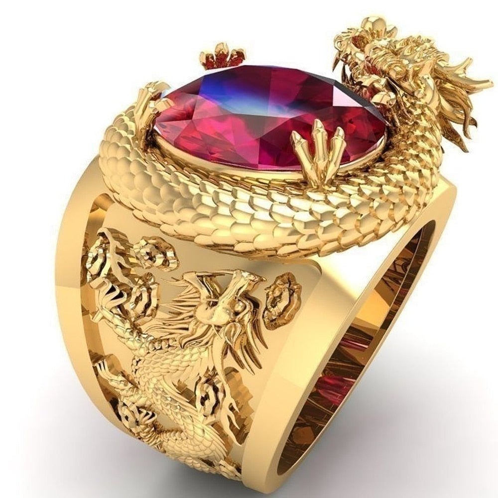 Dragon Pattern Rings | Mens Jewelry Rings - B&P Deals