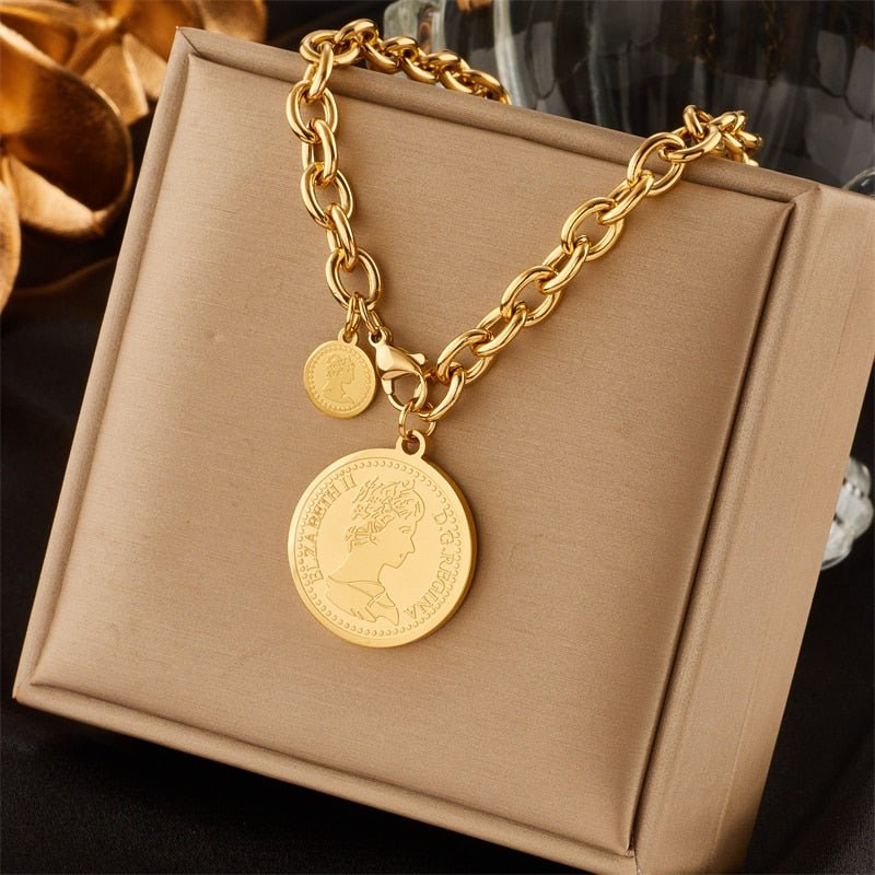 Coin Pendant Necklace | Womens Jewelry Necklaces - B&P Deals