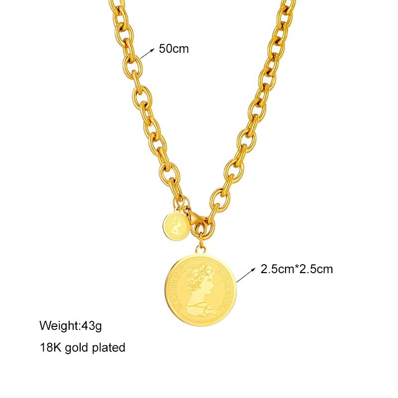 Coin Pendant Necklace | Womens Jewelry Necklaces - B&P Deals