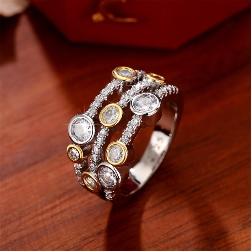 Vintage Two Tone Multi-Layer Rings | Womens Jewelry Rings - B&P Deals