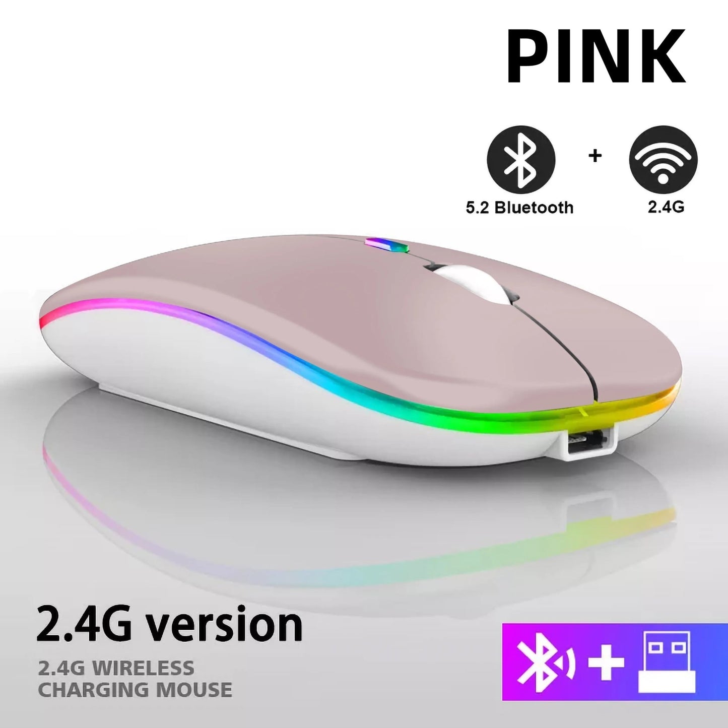 Wireless Bluetooth LED Mouse | 2.4GHz USB - B&P Deals