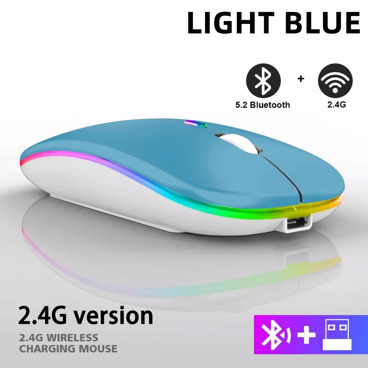 Wireless Bluetooth LED Mouse | 2.4GHz USB - B&P Deals