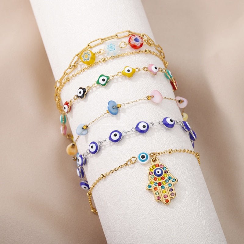 Womens Jewelry Anklets Bracelets | Evil Eye Jewelry Charms - B&P Deals